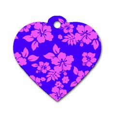 Hawaiian Evening Dog Tag Heart (one Side) by AlohaStore