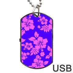 Hawaiian Evening Dog Tag Usb Flash (two Sides) 