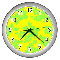 Bright Hawaiian Wall Clocks (silver)  by AlohaStore