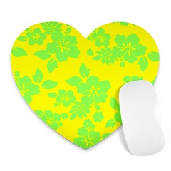 Bright Hawaiian Heart Mousepads by AlohaStore