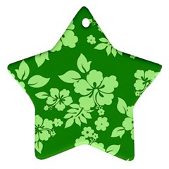 Green Hawaiian Ornament (star)  by AlohaStore