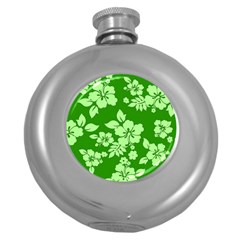 Green Hawaiian Round Hip Flask (5 Oz) by AlohaStore