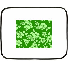 Green Hawaiian Double Sided Fleece Blanket (mini)  by AlohaStore