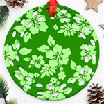 Green Hawaiian Ornament (Round Filigree)  Front