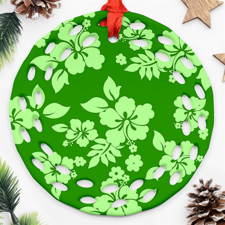 Green Hawaiian Ornament (Round Filigree) 