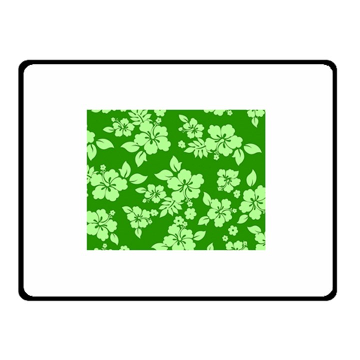 Green Hawaiian Double Sided Fleece Blanket (Small) 