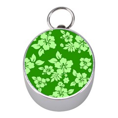 Green Hawaiian Mini Silver Compasses