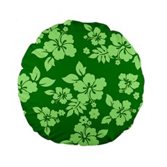 Green Hawaiian Standard 15  Premium Flano Round Cushions by AlohaStore