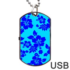 Hawaiian Ocean Dog Tag Usb Flash (two Sides) 