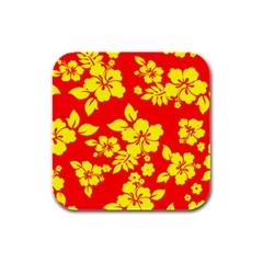 Hawaiian Sunshine Rubber Square Coaster (4 Pack)  by AlohaStore