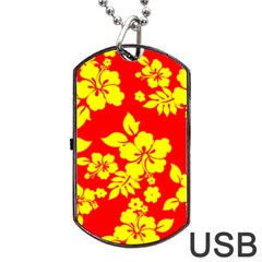 Hawaiian Sunshine Dog Tag Usb Flash (two Sides) 