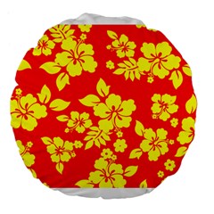 Hawaiian Sunshine Large 18  Premium Flano Round Cushions