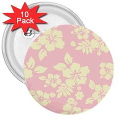 Pastel Hawaiian 3  Buttons (10 Pack)  by AlohaStore