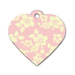 Pastel Hawaiian Dog Tag Heart (two Sides)