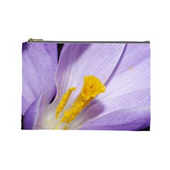 Crocus Closeupl Cosmetic Bag (large)  by PhotoThisxyz