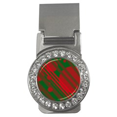 Red And Green Abstract Design Money Clips (cz)  by Valentinaart