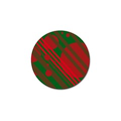 Red And Green Abstract Design Golf Ball Marker (4 Pack) by Valentinaart