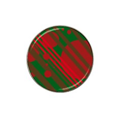 Red And Green Abstract Design Hat Clip Ball Marker (10 Pack) by Valentinaart