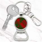 Red and green abstract design Bottle Opener Key Chains Front