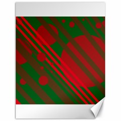 Red And Green Abstract Design Canvas 18  X 24   by Valentinaart