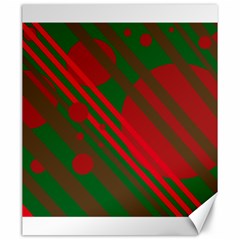 Red And Green Abstract Design Canvas 20  X 24   by Valentinaart