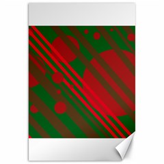 Red And Green Abstract Design Canvas 20  X 30   by Valentinaart