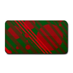 Red And Green Abstract Design Medium Bar Mats