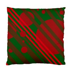 Red And Green Abstract Design Standard Cushion Case (one Side) by Valentinaart