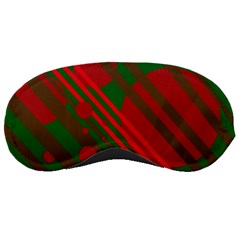 Red And Green Abstract Design Sleeping Masks by Valentinaart