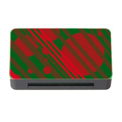 Red And Green Abstract Design Memory Card Reader With Cf