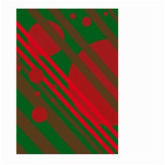 Red And Green Abstract Design Large Garden Flag (two Sides)