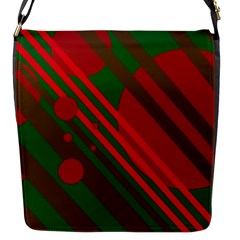 Red And Green Abstract Design Flap Messenger Bag (s) by Valentinaart