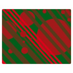 Red And Green Abstract Design Double Sided Flano Blanket (medium) 