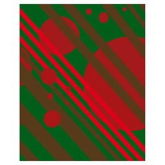 Red And Green Abstract Design Drawstring Bag (small)