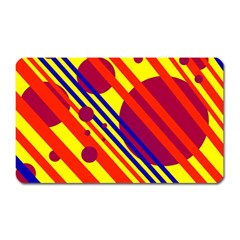 Hot Circles And Lines Magnet (rectangular) by Valentinaart