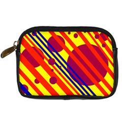 Hot Circles And Lines Digital Camera Cases by Valentinaart