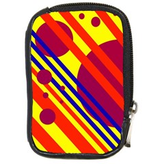 Hot Circles And Lines Compact Camera Cases by Valentinaart