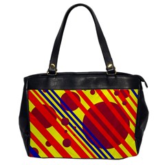 Hot Circles And Lines Office Handbags by Valentinaart