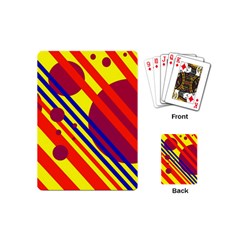 Hot Circles And Lines Playing Cards (mini)  by Valentinaart