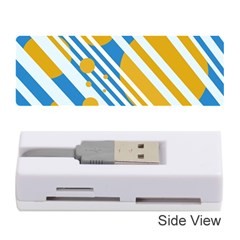 Blue, Yellow And White Lines And Circles Memory Card Reader (stick) 