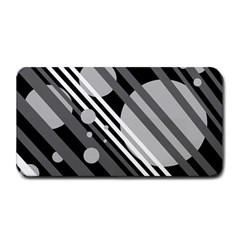 Gray Lines And Circles Medium Bar Mats