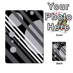 Gray Lines And Circles Multi-purpose Cards (rectangle) 