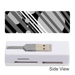 Gray Lines And Circles Memory Card Reader (stick) 