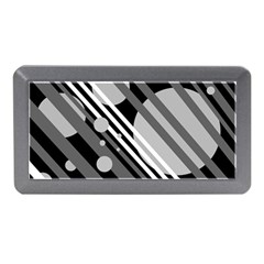 Gray Lines And Circles Memory Card Reader (mini)