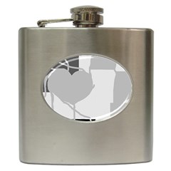 Gray Hart Hip Flask (6 Oz) by Valentinaart