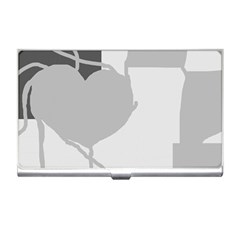 Gray Hart Business Card Holders by Valentinaart