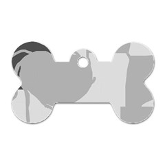 Gray Hart Dog Tag Bone (one Side)