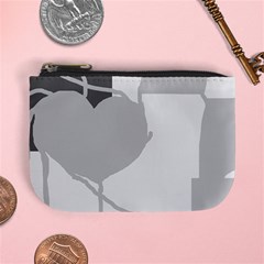 Gray Hart Mini Coin Purses by Valentinaart