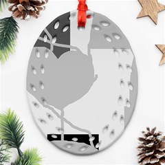 Gray Hart Ornament (oval Filigree)  by Valentinaart