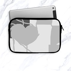 Gray Hart Apple Ipad Mini Zipper Cases by Valentinaart